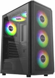 Carcasa Pro Gaming Ghost, Middle Tower, ATX, fara sursa, controller ARGB, telecomanda