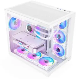 Carcasa Pro Gaming ELITE White, Cube Tower, ATX, fara sursa, 7x ARGB FAN, Controller ARGB