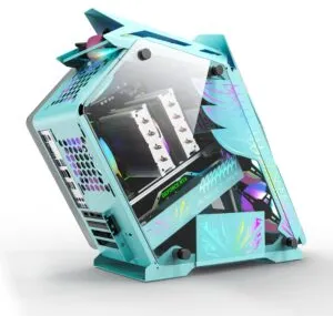 Carcasa Pro Gaming Hercule Blue, Middle Tower, ATX, fara sursa, controller ARGB