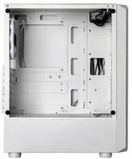 Carcasa Pro Gaming Bastion, Alba, Middle Tower, ATX, fara sursa, Controller ARGB, telecomanda