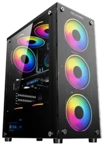 Carcasa Pro Gaming Element, Middle Tower, ATX, fara sursa, controller ARGB, telecomanda