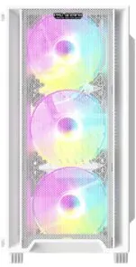 Carcasa PRO GAMING Arrow WHITE, Middle Tower, M-ATX, Fara Sursa, 4X RGB FAN