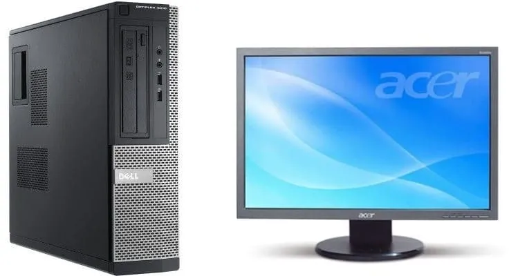 Pachet Calculator second hand Dell Optiplex 3020 DT Core i5-4570, 8GB DDR3, 500GB HDD + monitor Acer 193W