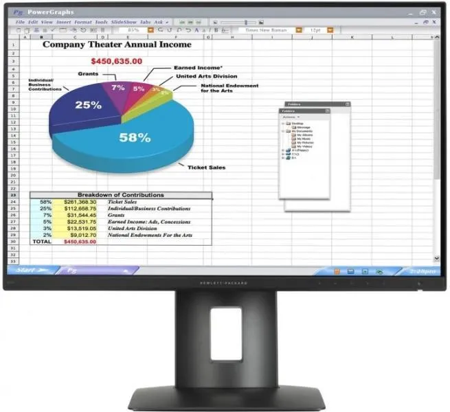Monitor LED second hand HP Z24N, 24 inch, HDMI, Full HD, Grad A