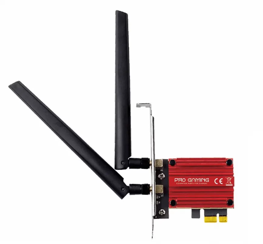 De retea Wireless AX3000, Pro Gaming, Bluetooth 5.2, Wi-Fi 6, PCIe, 3000 Mbps, 2 antene Wi-Fi, compatibil Windows 11 / 10