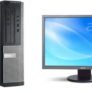 Pachet Calculator second hand Dell Optiplex 3020 DT Core i5-4570, 8GB DDR3, 500GB HDD + monitor Acer 193W