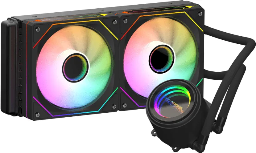 Cooler CPU AIO ProGaming HydroBlade240, Racire pe lichid, 240mm, 2 ventilatoare ARGB, 250W, Negru