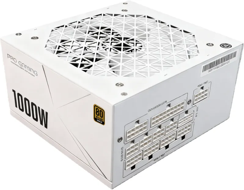 Alimentare Pro Gaming MD-1000, 1000W, 80 PLUS GOLD, Fan 12 CM, White