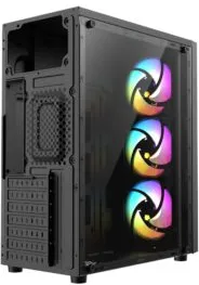 Carcasa PRO GAMING BARREN, Middle Tower, ATX, Fara Sursa, 3X ARGB FAN