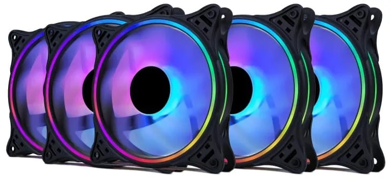 Set 6 Ventilatoare Carcasa 120 x 120 mm Pro Gaming ARGB Black, controller, telecomanda,
