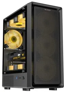 Carcasa PRO GAMING Vision BLACK, Middle Tower, M-ATX, Fara Sursa, 4X RGB FAN