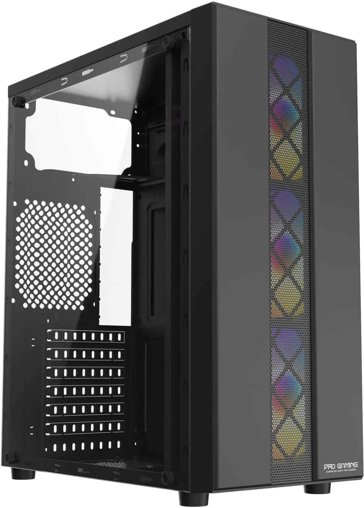 Carcasa PRO GAMING JAX, Middle Tower, ATX, Fara Sursa, 3X ARGB FAN