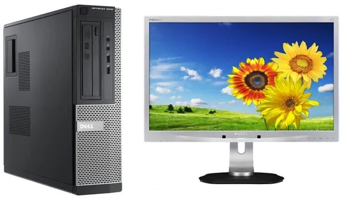 Pachet Calculator second hand Dell Optiplex 3020 DT Core i5-4570, 8GB DDR3, 128GB SSD + monitor Philips 220B
