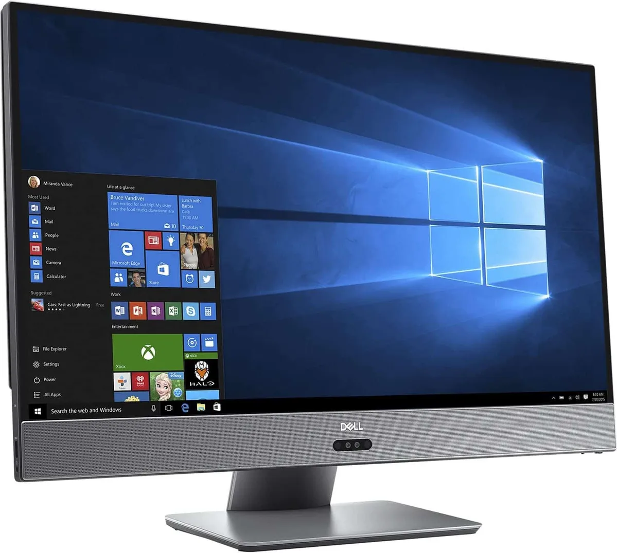 Calculator second hand All-in-One Dell Inspiron 7775, Ryzen 5 1400 3.20GHz, 8GB DDR4, 128GB SSD + 1TB HDD, AMD RX 560 4GB, Display 27 inch UHD