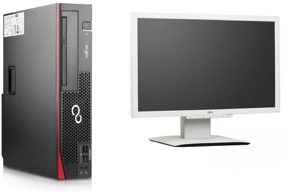 Pachet Calculator second hand Fujitsu Esprimo D757 / E85+ Intel Core i3-6100, 8GB DDR4, 256GB SSD + Monitor LED second hand Fujitsu Siemens B22W-6, 22 inch