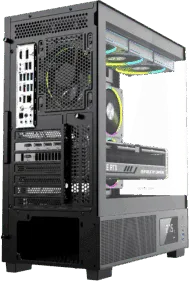 Carcasa Pro Gaming Kian Black, Cube Tower, ATX, fara sursa, 6x ARGB FAN, Controller ARGB, Display temperatura CPU, GPU