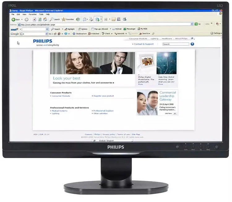 Monitor second hand LED Philips 190SL, 19 inch, Grad -A
