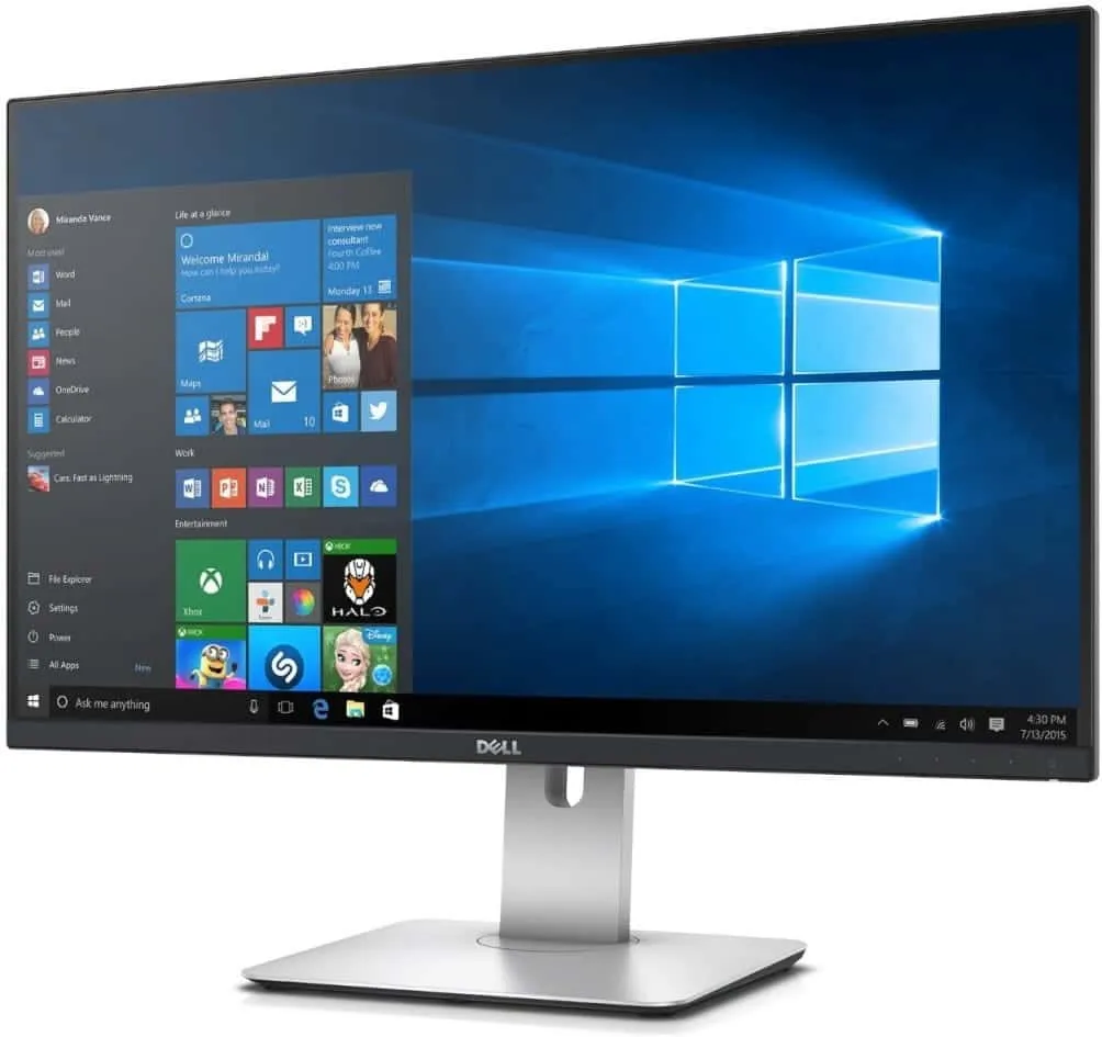 LED widescreen Dell U2715H, 27 inch, QHD, Grad A