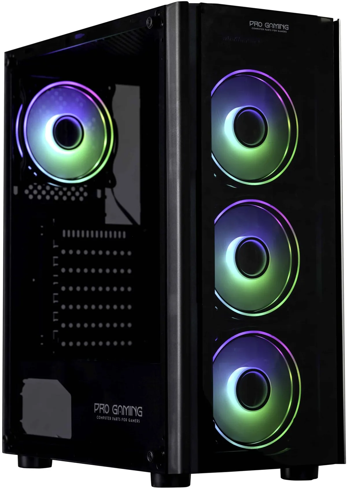 Pro Gaming Blaze, Middle Tower, ATX, fara sursa, controller ARGB, telecomanda