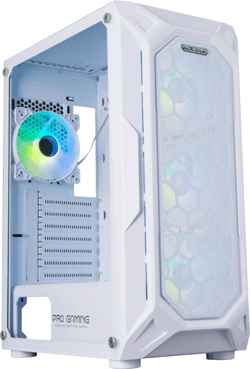 Pro Gaming Hive White, Middle Tower, ATX, fara sursa