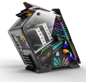 Carcasa Pro Gaming Hercule Black, Middle Tower, ATX, fara sursa, controller ARGB