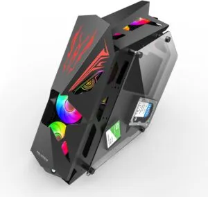 Carcasa Pro Gaming Hercule Black, Middle Tower, ATX, fara sursa, controller ARGB