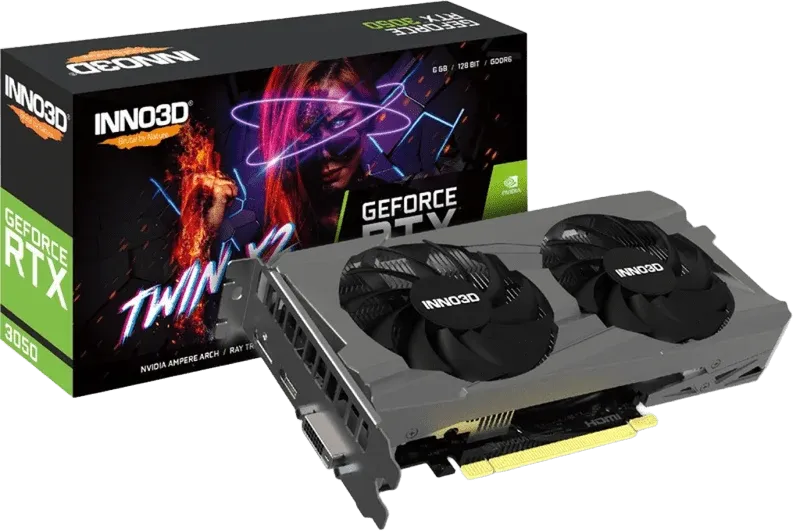 Placa video Inno3D GeForce RTX 3050 Twin X2 6GB GDDR6 96-bit