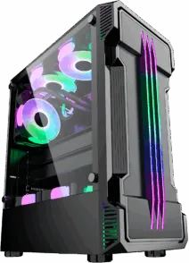 Carcasa Pro Gaming Zerg, Middle Tower, ATX, fara sursa, controller ARGB