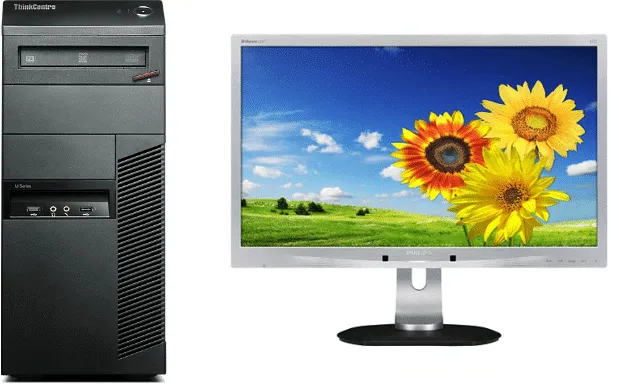 Pachet Calculator second hand Lenovo Thinkcentre M82 Tower Core i5-3470, 8GB DDR3, 500GB HDD + Monitor Philips 220B