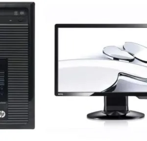 Pachet calculator second hand HP Prodesk 400 G1 MT Core i3-4130, 8GB DDR3, 500GB + Benq 24” 2420HD