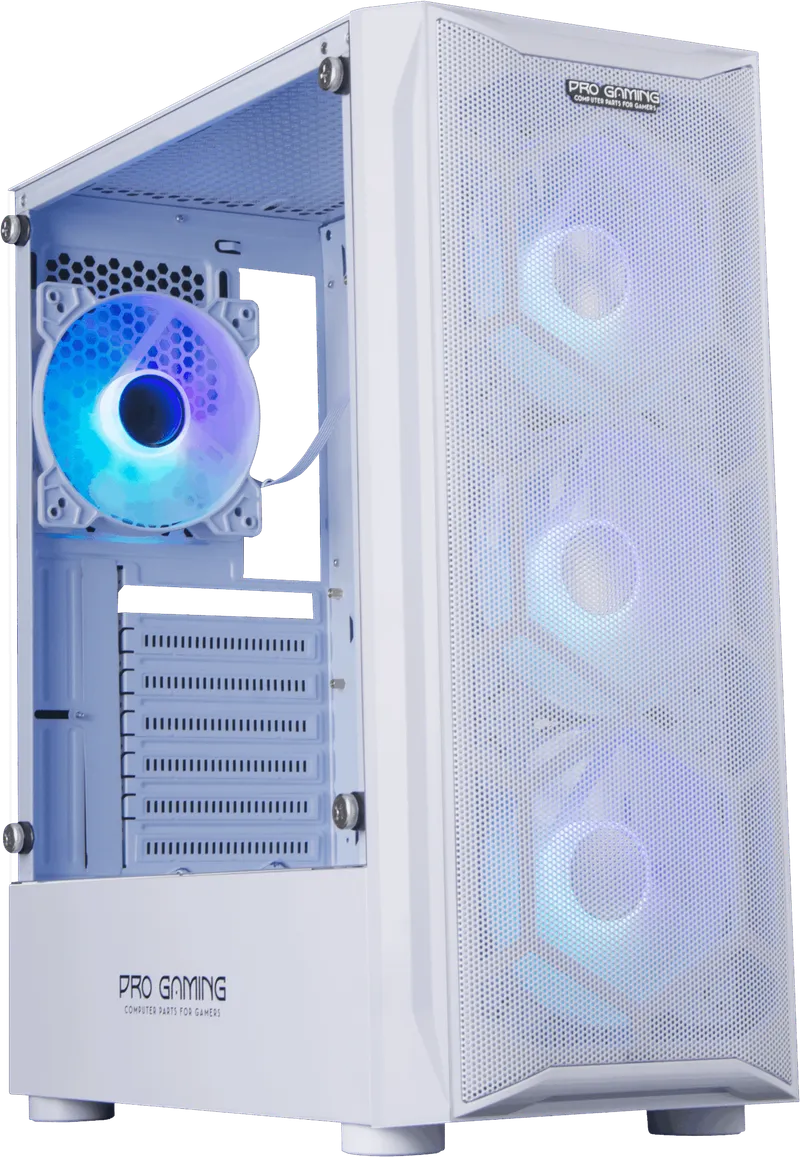 Pro Gaming Diamond White, Middle Tower, ATX, fara sursa