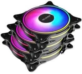 Set 4 Ventilatoare Carcasa 120 x 120 mm Pro Gaming ARGB, controller, telecomanda