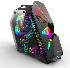 Carcasa Pro Gaming Hercule Black, Middle Tower, ATX, fara sursa, controller ARGB