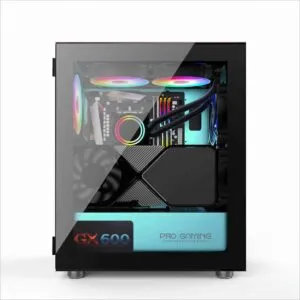 Carcasa Pro Gaming Myrmidon, Mini Tower, ATX, fara sursa, controller ARGB