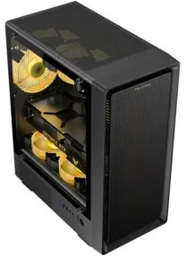 Carcasa PRO GAMING Vision BLACK, Middle Tower, M-ATX, Fara Sursa, 4X RGB FAN