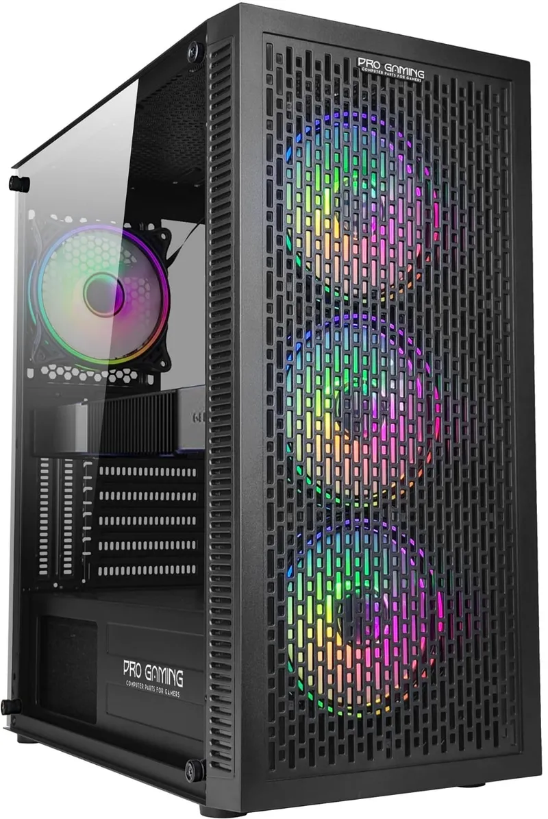 Pro Gaming Gladius, Middle Tower, ATX, fara sursa, controller ARGB