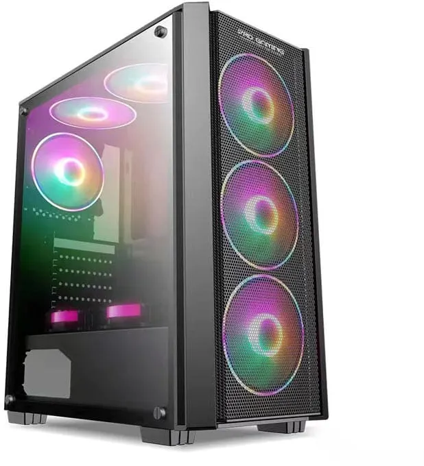 Carcasa Pro Gaming Zed, Middle Tower, ATX, fara sursa, controller ARGB, telecomanda