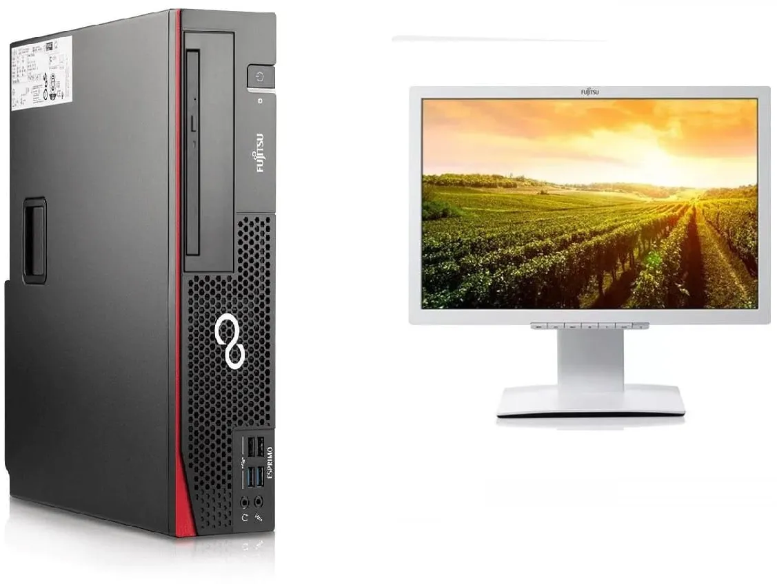 Pachet Calculator second hand Fujitsu Esprimo D757 / E85+ Intel Core i5-6500, 8GB DDR4, 256GB SSD + Monitor LED second hand Fujitsu Siemens B22W-7, 22 inch