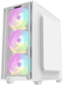 Carcasa PRO GAMING Arrow WHITE, Middle Tower, M-ATX, Fara Sursa, 4X RGB FAN