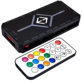 Set 6 Ventilatoare Carcasa 120 x 120 mm Pro Gaming ARGB Black, controller, telecomanda,