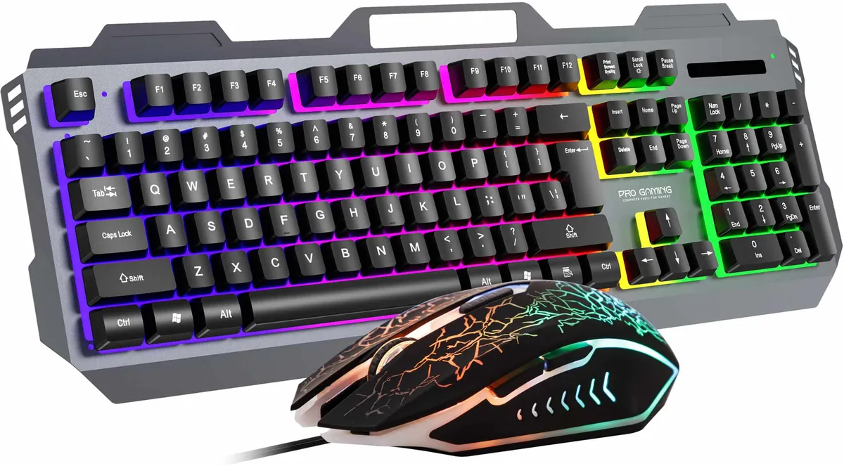 Kit 2 in 1 Pro Gaming K250, Mouse, Tastatura RGB, USB