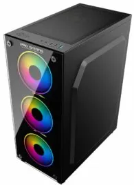 Carcasa Pro Gaming Element, Middle Tower, ATX, fara sursa, controller ARGB, telecomanda