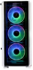 Carcasa Pro Gaming Bastion, Alba, Middle Tower, ATX, fara sursa, Controller ARGB, telecomanda