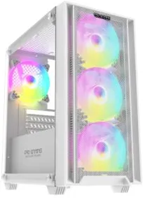 Carcasa PRO GAMING Arrow WHITE, Middle Tower, M-ATX, Fara Sursa, 4X RGB FAN
