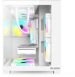 Carcasa Pro Gaming Ambra White, Cube Tower, M-ATX, fara sursa, 5x ARGB FAN, Controller ARGB