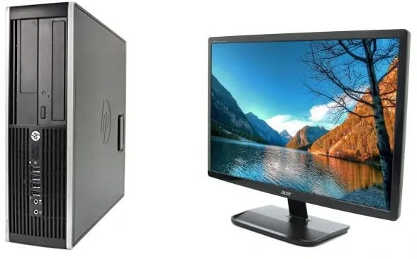 Pachet Calculator second hand HP Compaq 8300 SFF Core i5-3470, 8GB DDR3, 500GB HDD + monitor Acer B225WL