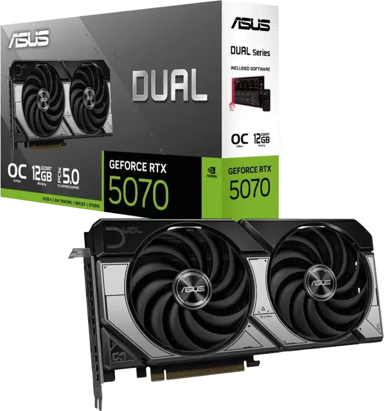 Placa video ASUS GeForce RTX 5070 DUAL OC 12GB GDDR7 192-bit DLSS 4.0